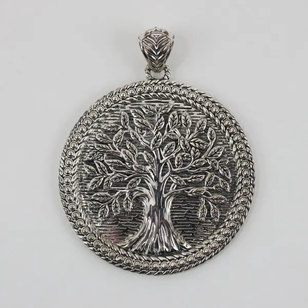JAI 925 Sterling Silver Tree of Life Enhancer Pendant 41g