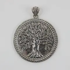 JAI 925 Sterling Silver Tree of Life Enhancer Pendant 41g