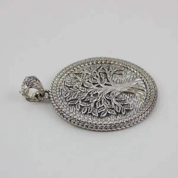 JAI 925 Sterling Silver Tree of Life Enhancer Pendant 41g
