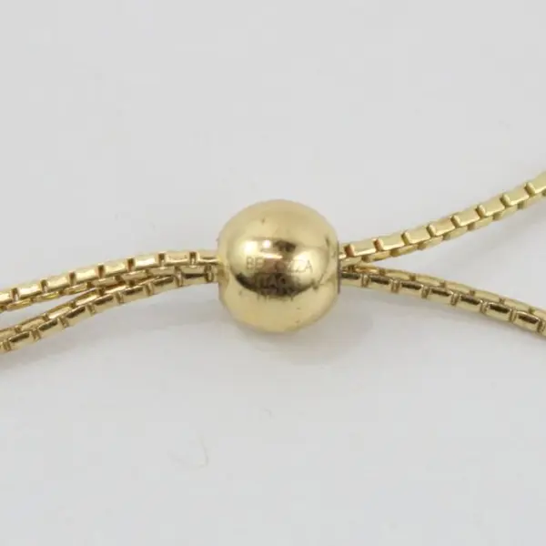 Belleza Italy Black Beaded Bracelet Gold-Tone Accents Adjustable