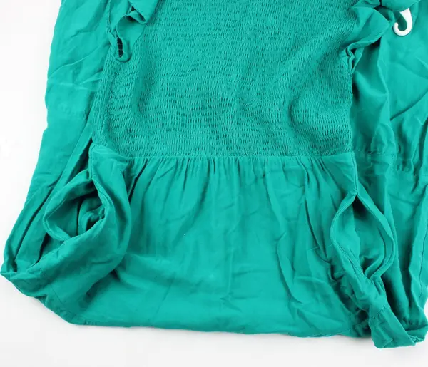 Zesica Women's Medium Teal Green Smocked A-Line Maxi Dress