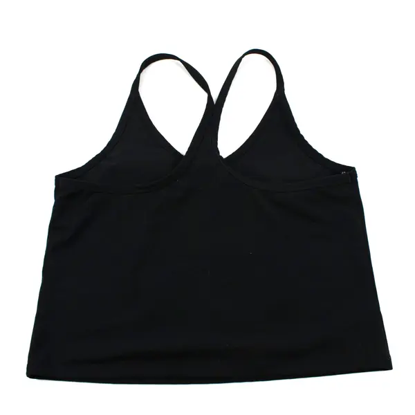 DSG Women's Cropped Athletic Tank Top Black Small Workout Activewear