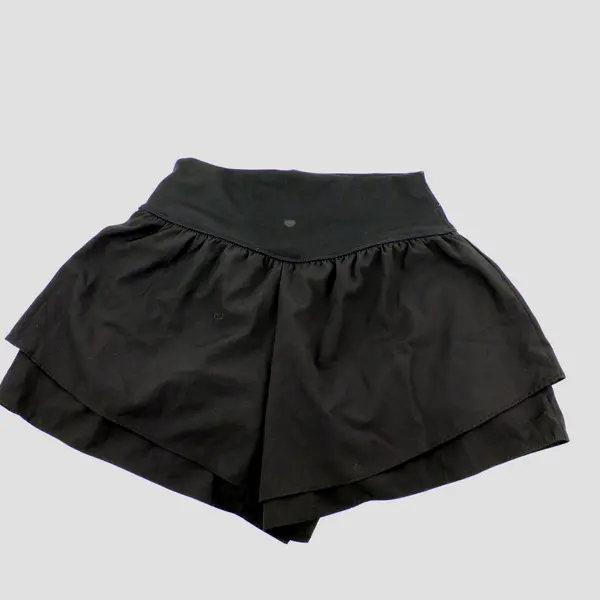 Yogalicious Lightstreme Flirty 2-in-1 Shorts Women's Large Black