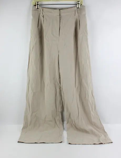 Open Edit Women's Beige Wide Leg Pants Size 12