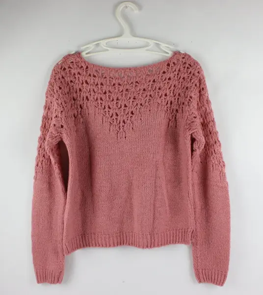 Maurices Women's Medium Pink Acrylic Knit Cropped Sweater