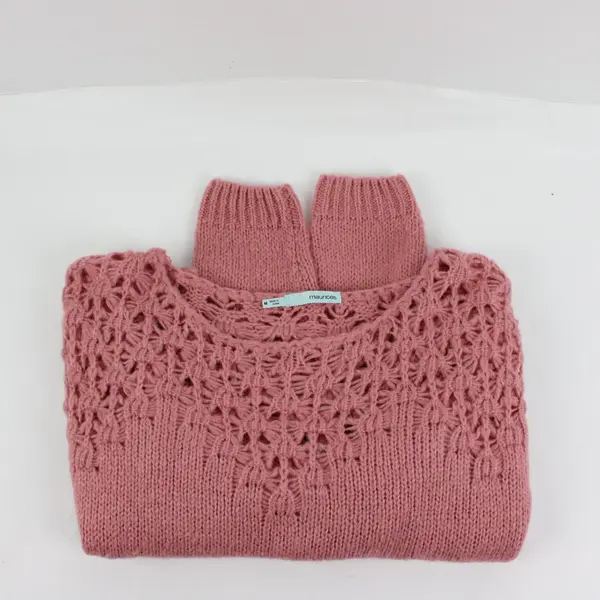 Maurices Women's Medium Pink Acrylic Knit Cropped Sweater