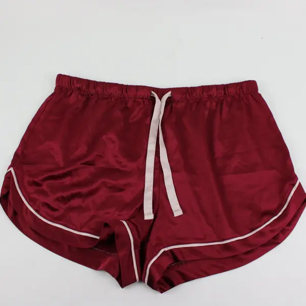 Stars Above Women's Medium Maroon Satin 2-Piece Pajama Set Sleepwear