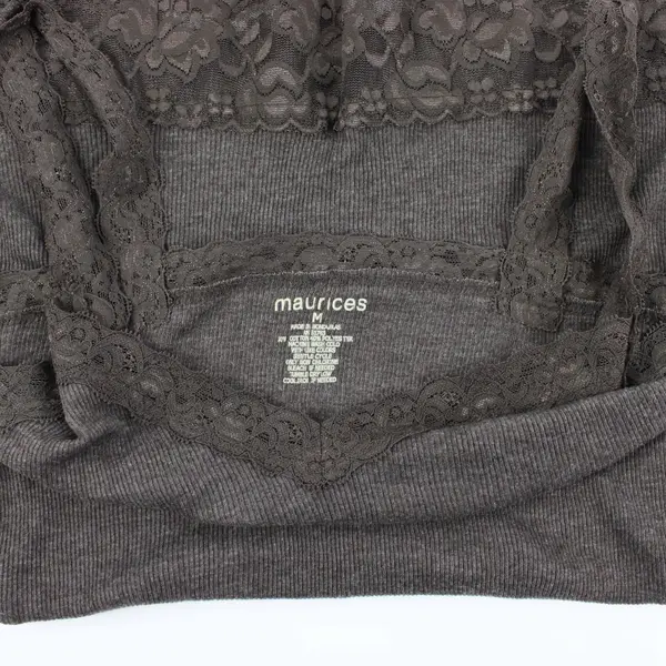 Maurices Women's Brown Lace Camisole Top Size Medium