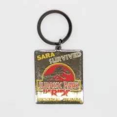 Universal Studios Jurassic Park The Ride Sarah Survived Keychain