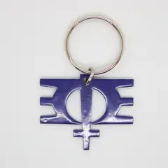 Melissa Etheridge Blue Metal Logo Keychain Split Ring Music Merch
