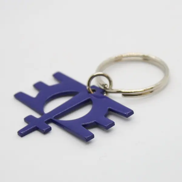 Melissa Etheridge Blue Metal Logo Keychain Split Ring Music Merch