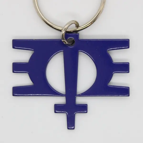 Melissa Etheridge Blue Metal Logo Keychain Split Ring Music Merch