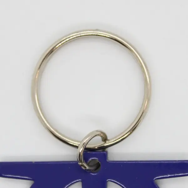 Melissa Etheridge Blue Metal Logo Keychain Split Ring Music Merch