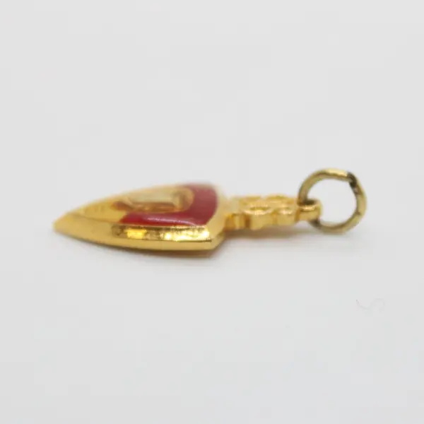 Jostens Senior Key Charm Pendant Gold-Tone Shield