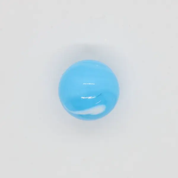 Blue White Swirl Glass Marble 5/8 Inch Single Unbranded