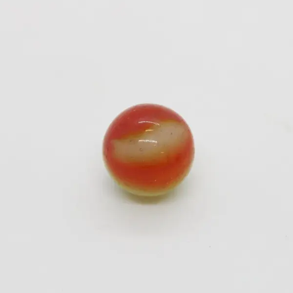 Lot of 2 Peltier Akro Agate 5/8in Red White Yellow Swirl Marble 1940’s