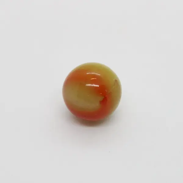 Lot of 2 Peltier Akro Agate 5/8in Red White Yellow Swirl Marble 1940’s
