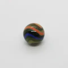 Vintage 1930s Peltier Multi-Color Swirl Rainbo Glass Marble 5/8"