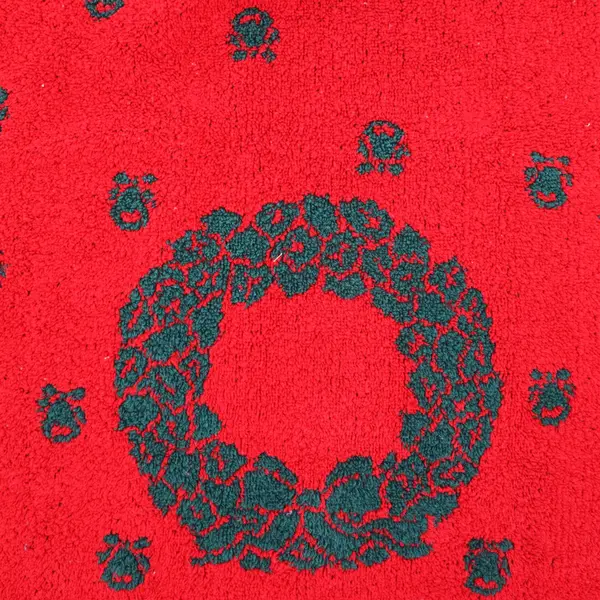 Fieldcrest Cotton Christmas Hand-Towel, red & green 