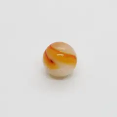 Glass Swirl Marble Yellow Orange White Akro Agate Style 0.60 in