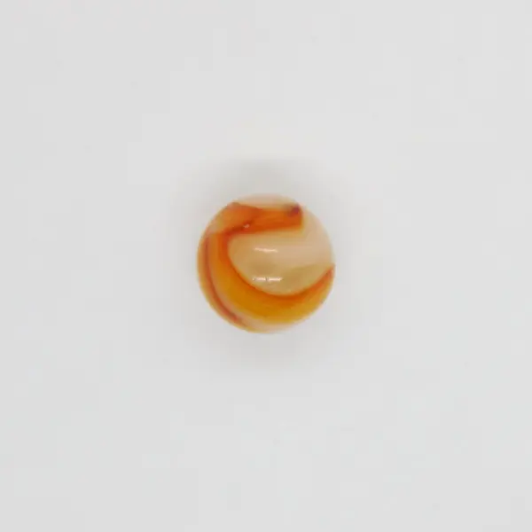 Glass Swirl Marble Yellow Orange White Akro Agate Style 0.60 in