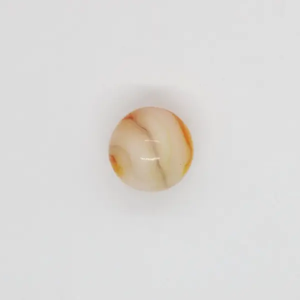 Glass Swirl Marble Yellow Orange White Akro Agate Style 0.60 in