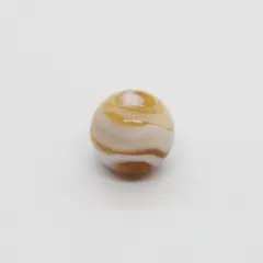 Vintage Glass Swirl Marble Amber Yellow Cream 0.6 Inch