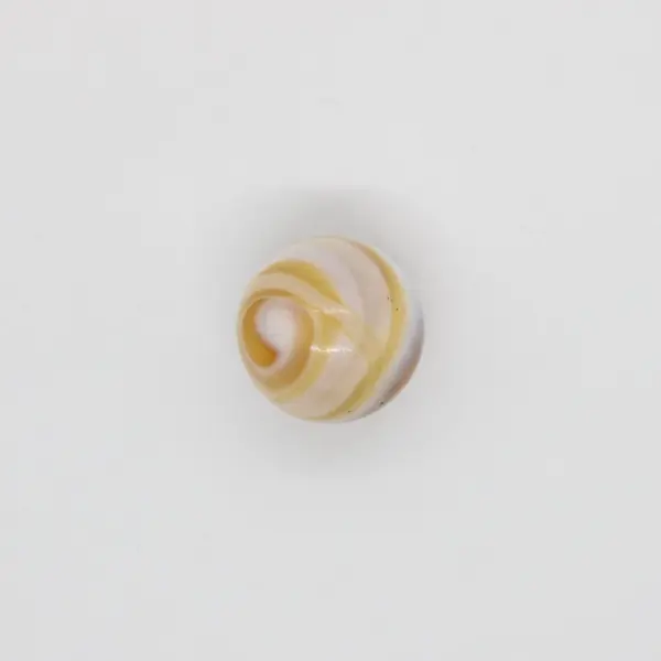 Vintage Glass Swirl Marble Amber Yellow Cream 0.6 Inch