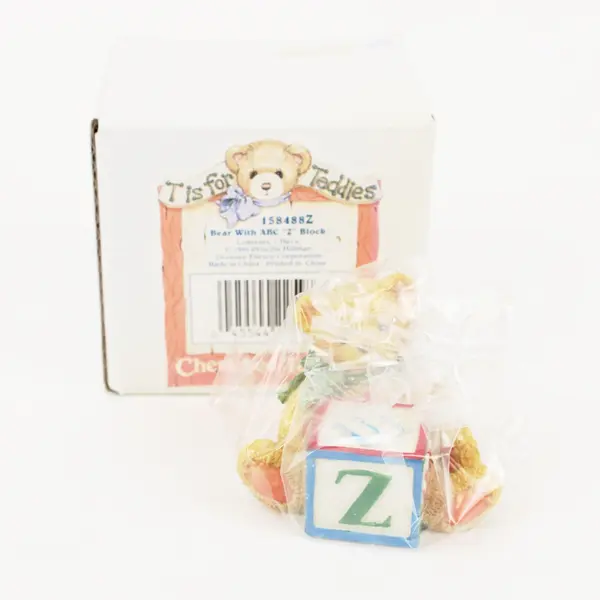 Cherished Teddies Enesco Bear ABC "Z" Block Figurine 158488Z 1995