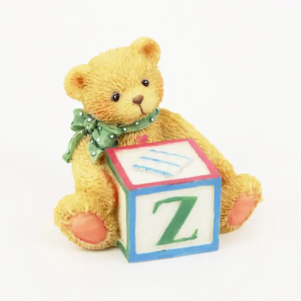 Cherished Teddies Enesco Bear ABC "Z" Block Figurine 158488Z 1995