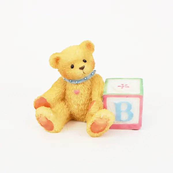 Cherished Teddies Enesco Bear ABC B Block Figurine 158488B 1995