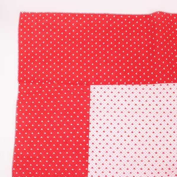 Red Pink Valentine's Heart Print Tablecloth 56 x 82 Inch