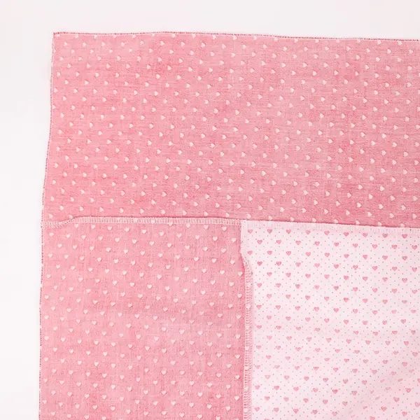 Red Pink Valentine's Heart Print Tablecloth 56 x 82 Inch