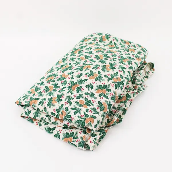 Vintage 1992 Fabric Traditions Holly & Pinecones Holiday Fabric 2 5/6 Yds 42"