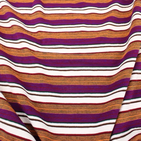 Multicolor Striped Knit T-Shirt Fabric 1.6 Yards x 35 Inches