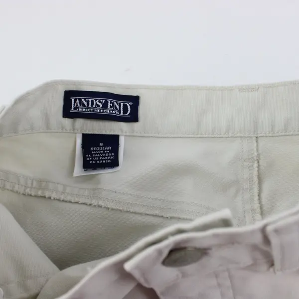 Lands' End Women's Beige Business Casual Pants Size 8 Regular