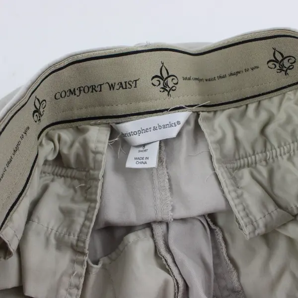 Christopher & Banks Women's Tan Comfort Waist Pants Size 8 Short