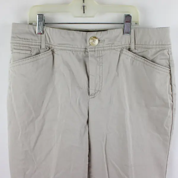 Christopher & Banks Women's Tan Comfort Waist Pants Size 8 Short