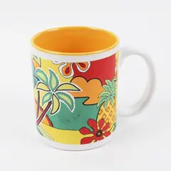 Island Heritage Hawaiian Tropical Ceramic Coffee Mug Palm Pineapple #03275-000