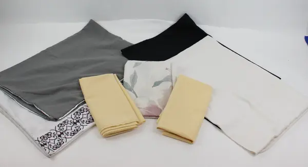 Mixed Lot of 7 Pillowcases For Craft Fabric Sewing Variety of Colors Designs 