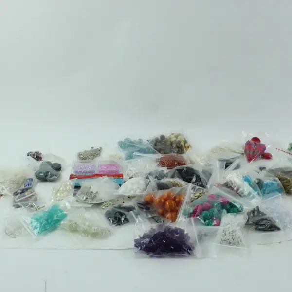 Mixed Bead Lot Crafter's Square Glass Assortment Jewelry Making DIY Supplies 2lb