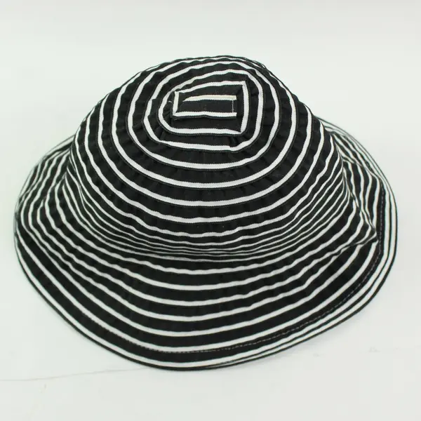 San Diego Hat Co Women's Black White Striped Sun Hat OS