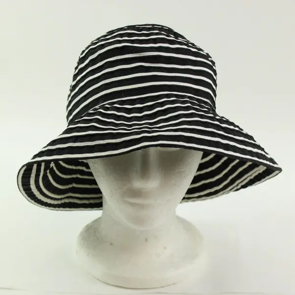 San Diego Hat Co Women's Black White Striped Sun Hat OS