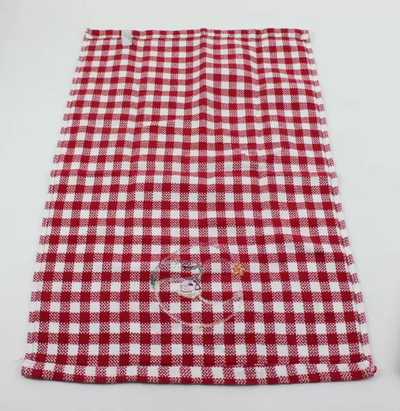 Lot of 2 Holiday-Themed T-Towels, Red & White 
