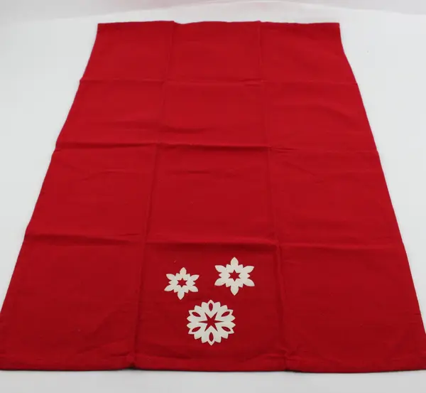 Lot of 2 Holiday-Themed T-Towels, Red & White 