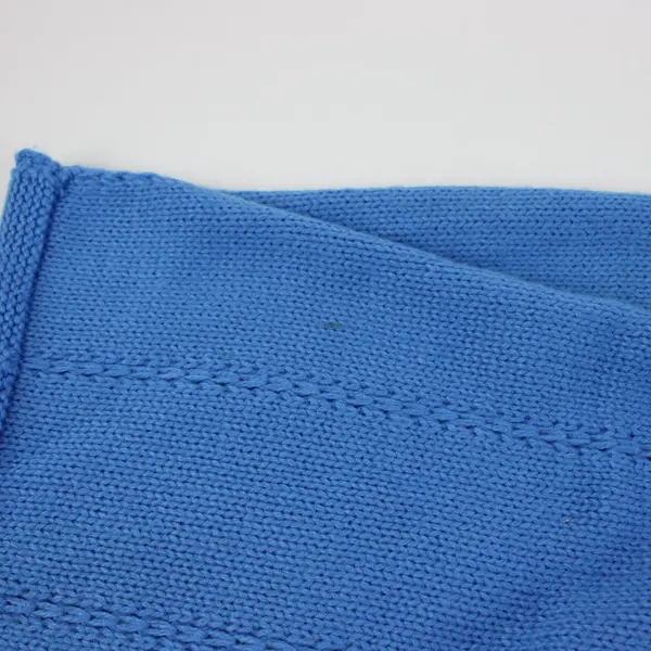 Blue Knitted Infinity Scarf Winter Wrap Long Design Women's Acrylic
