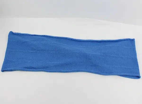 Blue Knitted Infinity Scarf Winter Wrap Long Design Women's Acrylic