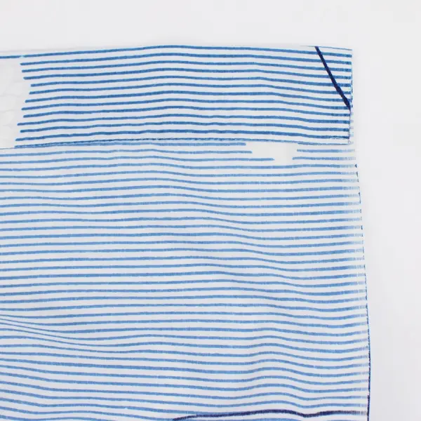 Vintage Springmaid Blue White Floral Cotton Double Bed Sheet