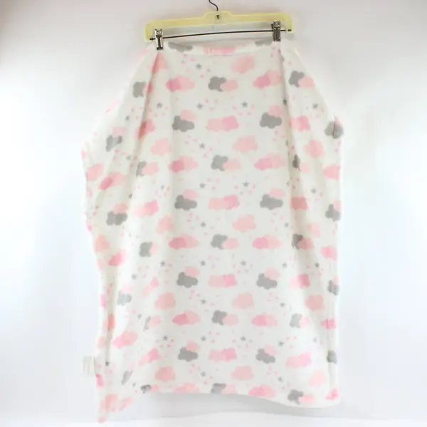 SL Home Fashions Inc Baby Plush Fleece Blanket Pink Gray Stars