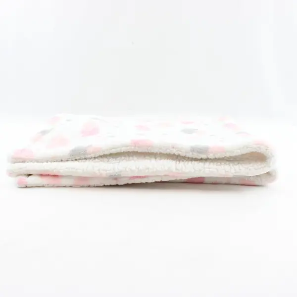 SL Home Fashions Inc Baby Plush Fleece Blanket Pink Gray Stars